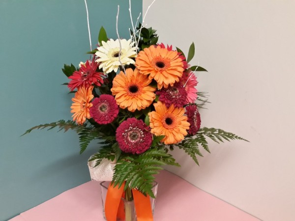 Floristería lorea ramo de gerberas detalle