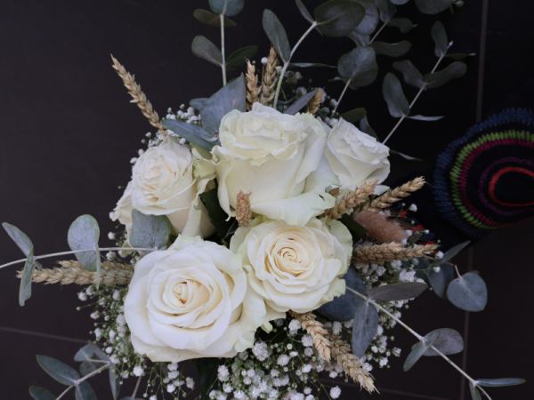 Ramo de novia con rosa