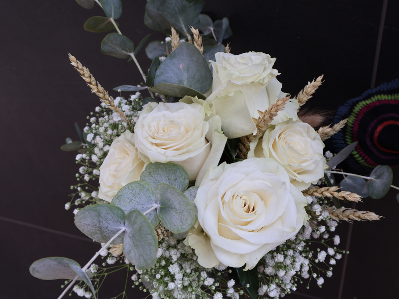 Ramo de novia con rosa