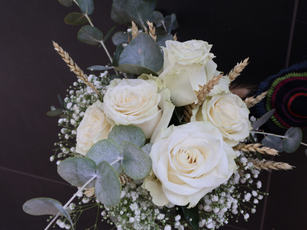 Ramo de novia con rosa