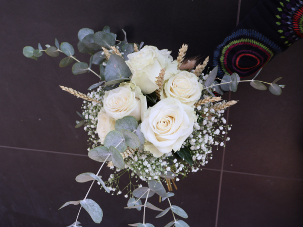 Ramo de novia con rosa