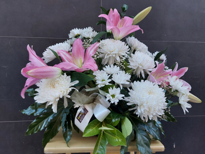 Floristería lorea centro blanco pared